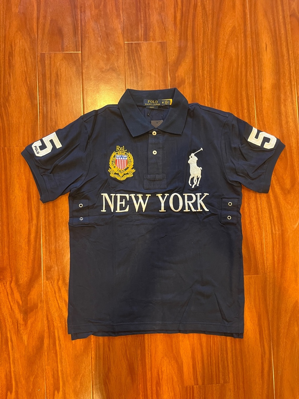 Polo Ralph Lauren New York Big Pony Crest Polo Shirt Navy - Size Medium